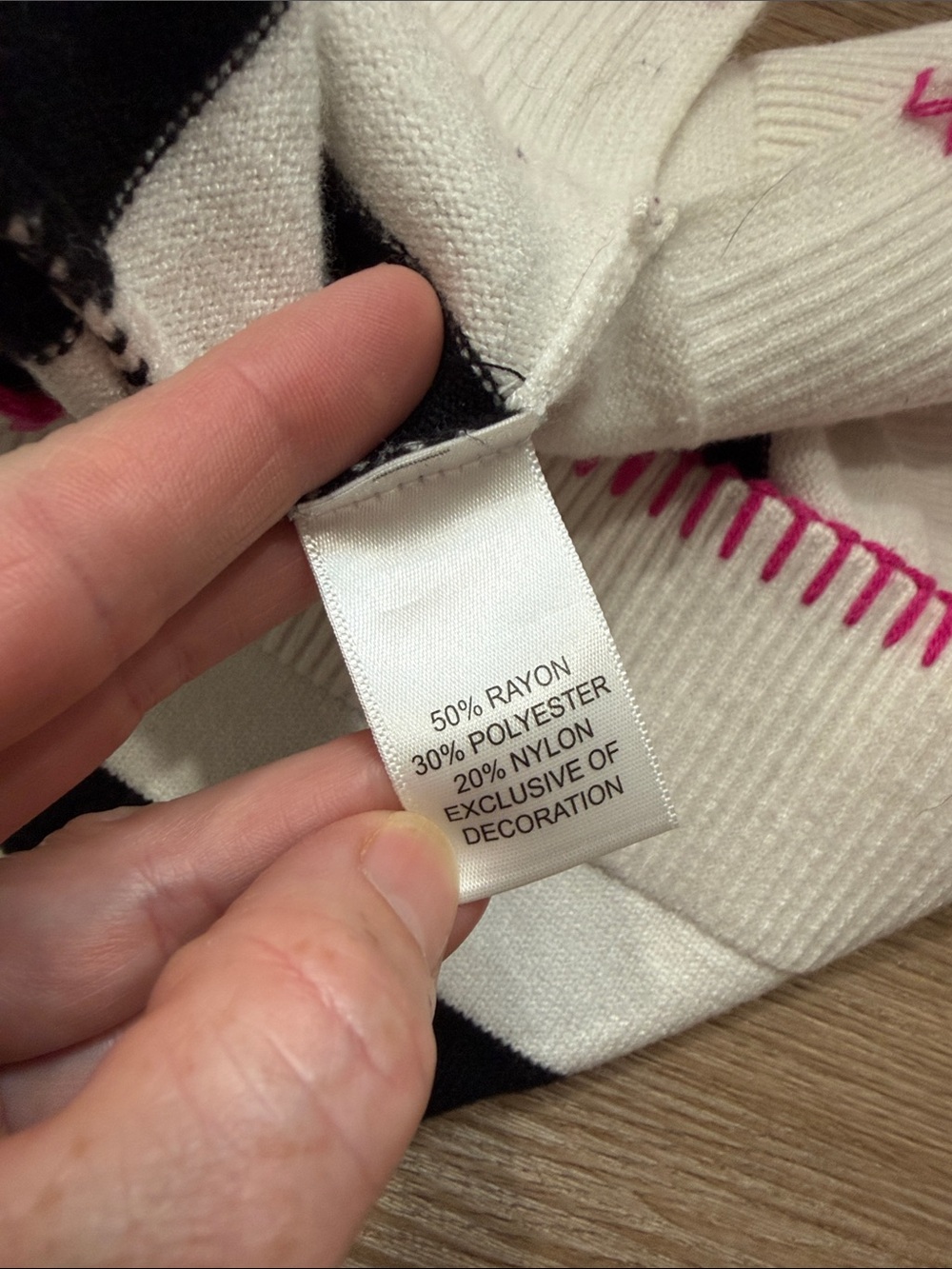Kerri Rosenthal XOKR White Black Striped Heart Sweater Soft Knit Pullover Large - Picture 7 of 9